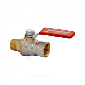 Кран шаровой латунь никель R914L Ду 40 Ру35 ВР/НР полнопроходной рычаг Giacomini R914LX027