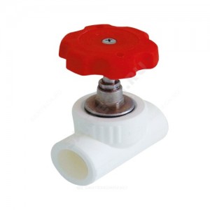 Клапан (вентиль) PP-R запорный белый внутренняя пайка Дн 20х90гр VALFEX 10146020