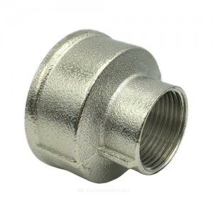 Муфта латунь никель переходная Ду 32х25 (1 1/4"х1") ВР/ВР