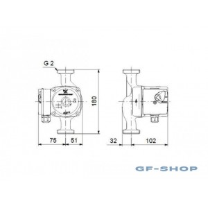 Насос циркуляционный Grundfos UPS 32-70 180