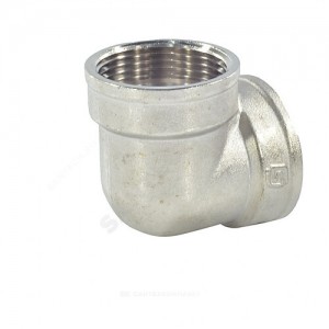 Угольник латунь никель Ду 25 (1") ВР/ВР Угольник латунь никель Ду 25 (1") ВР/ВР