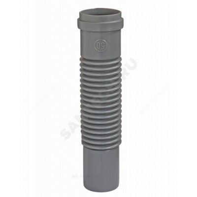 Патрубок PP-H гибкий серый Дн 40 б/нап в/к Орио СКГ40