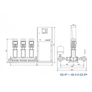Установка повышения давления Grundfos HYDRO MPC-F 3CR15-5