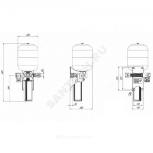 Комплект автоматизации на баке КРАБ-Т 18 18 л для насоса Джилекс 9090 Комплект автоматизации на баке КРАБ-Т 18 18 л для насоса Джилекс 9090