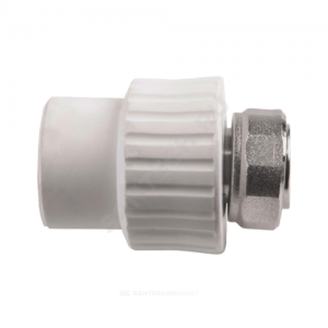 Муфта PP-R комбинированная белая с накидной гайкой Дн 20х1/2" на метал. штуцере RTP (РосТурПласт) 10696