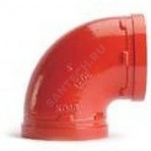 Отвод (колено) под муфту 90гр грувлок XGQT01 Ду100 (Дн108) LEDE Отвод (колено) под муфту 90гр грувлок XGQT01 Ду100 (Дн108) LEDE