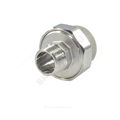 Муфта PP-R комбинированная разъемная серая НР Дн 25х1/2" VALFEX 10156115Г