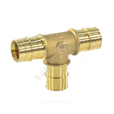 Тройник для PE-X латунь Дн 40 РОС GX150ACY007