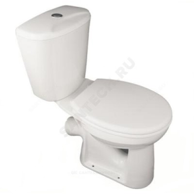 Унитаз-компакт Комфорт стандарт белый нижний подвод косой выпуск 1/реж полипропилен тарельчатый Лобненский стройфарфор