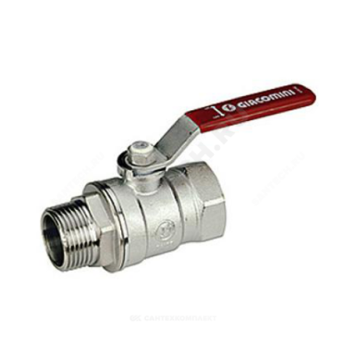 Кран шаровой латунь хром R254DL Ду 32 Ру35 ВР/НР рычаг Giacomini R254LX006