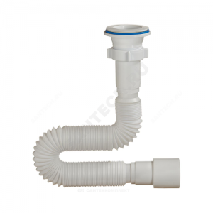 Сифон для умывальника/мойки гофрированный 1 1/2"x40/50 L=1250мм выпуск с пластиковой решёткой D=70мм Орио А-7013