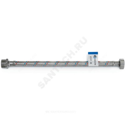 Подводка гибкая для воды нержавеющая оплетка 1/2" г-ш L=0,4 м AQUALINE 04817