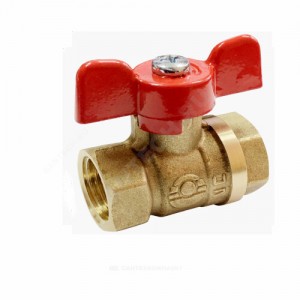 Кран шаровой латунь 11Б27фт1М Ду 20 Ру40 ВР полнопроходной бабочка VALFEX VF.217.LB1.034