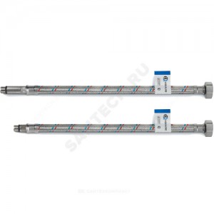 Подводка гибкая для смесителя нержавеющая оплетка М10-1/2" г-ш L=0,4 м пара AQUALINE 04831