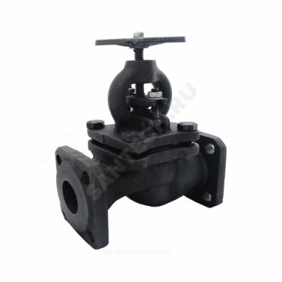Клапан запорный чугун 15кч16п Ду 40 Ру25 фл Луидор