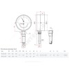 Термоманометр ТМТБ-41Р.2 радиальный Дк100 1,6МПа L=64мм G1/2" 150С Росма 00000002367