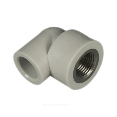 Угольник PP-R комбинированный серый ВР Дн 32х1" VALFEX 10125032Г