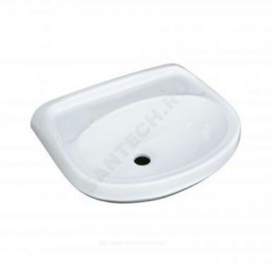 Умывальник подвесной Браво 50 без отверстия п/смес белый Лобненский стройфарфор