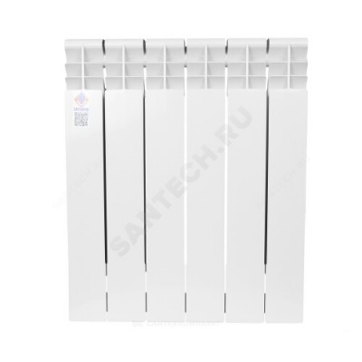 Радиатор биметаллический РБС-500/90 (А01) 5 секций Qну=875 Вт Сантехпром