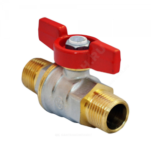 Кран шаровой латунь никель R913 Ду 15 Ру42 НР полнопроходной бабочка Giacomini R913X023