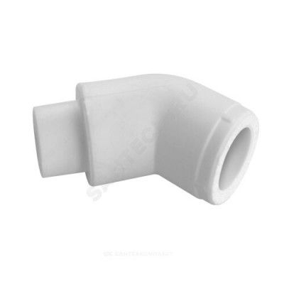 Угольник PP-R переходной белый внутр/наруж пайка Дн 25х45гр для труб VALFEX 10109025