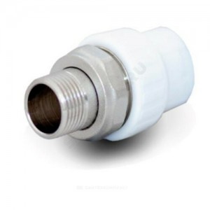 Муфта PP-R комбинированная разъемная белая НР Дн 25х3/4" для радиатора RTP (РосТурПласт) 14628