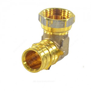 Угольник для PE-X латунь Дн 25х3/4" с накидной гайкой Q&E Uponor 1047882 Угольник для PE-X латунь Дн 25х3/4" с накидной гайкой Q&E Uponor 1047882