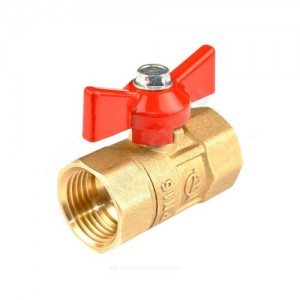 Кран шаровой латунь ПРАКТИК 130 Ду 15 Ру16 ВР бабочка аналог 11б27п1 ГАЛЛОП 103252