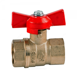 Кран шаровой латунь Стандарт 230 аналог 11б27п1 Ду 15 Ру16 ВР полнопроходной бабочка ГАЛЛОП 103163