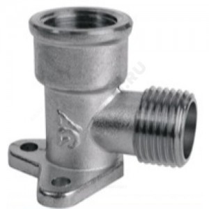 Угольник латунь никель установочный Ду 15 (1/2") 3 отверстия ВР/НР Китай Угольник латунь никель установочный Ду 15 (1/2") 3 отверстия ВР/НР Китай