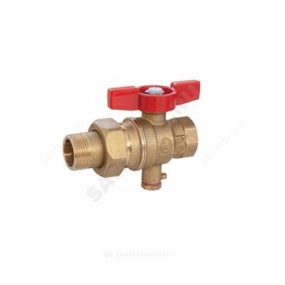 Кран латунный шаровой R859T для термодатчика Ду 20х25 ВР/"американка" Giacomini R859TY006