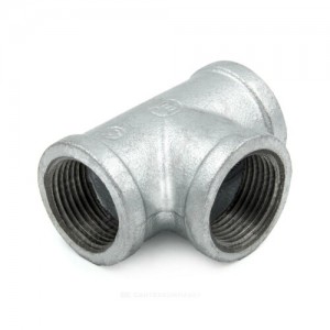 Тройник прямой чугун оц Ду 15 (1/2") ВР/ВР Fittex PLUS