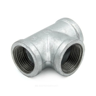 Тройник прямой чугун оц Ду 25 (1") ВР/ВР Fittex PLUS