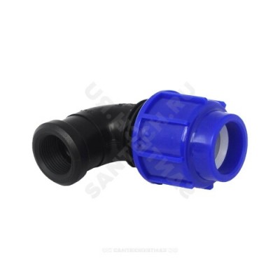 Отвод компрессионный ПЭ ВР Дн 32х1"х90гр ТПК-АКВА 50023201