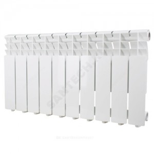 Радиатор алюминиевый Pro 350/80 12 секций RAL 9016 (белый) Oasis