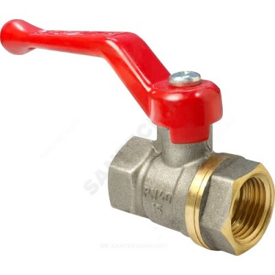 Кран шаровой латунь никель 11Б27фт1М Ду 50 Ру25 ВР полнопроходной рычаг VALFEX VF.214.NR1.200