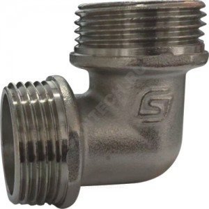 Угольник латунь никель реборда Ду 15 (1/2") НР/НР Китай Угольник латунь никель реборда Ду 15 (1/2") НР/НР Китай