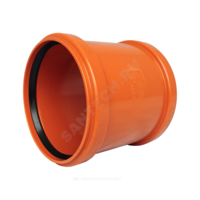 Муфта НПВХ ремонтная коричневая Дн 200 б/нап в/к KGU Ostendorf 223500