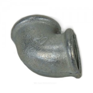 Угольник проходной чугун оц Ду 50 (2") ВР/ВР Fittex