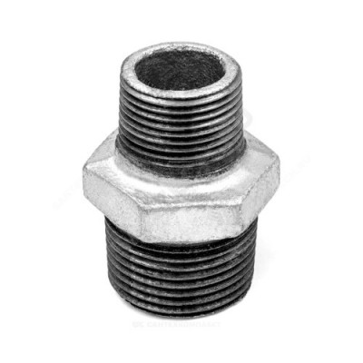 Ниппель переходной чугун оц Ду 25х15 (1"х1/2") НР Fittex PLUS