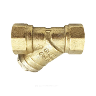 Фильтр сетчатый Y-образный латунь Ду 50 Ру20 G2" ВР ФС со сливной пробкой .