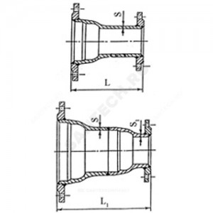 Переход чугун ВЧШГ ХФ Ду 400х250 Ру10 фланцевый ТУ 1468-041-50254094-2001 с ЦПП