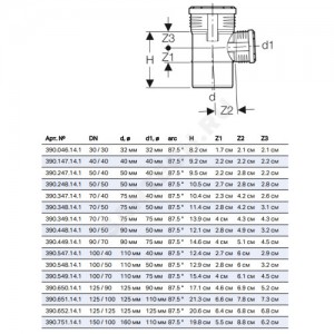 Тройник PP-MD бесшумный Silent-PP Дн 110х50х87,5гр б/нап в/к Geberit 390.548.14.1