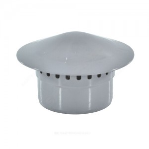 Зонт PP-H вентиляционный серый Дн 110 б/нап VALFEX 26106110 Зонт PP-H вентиляционный серый Дн 110 б/нап VALFEX 26106110