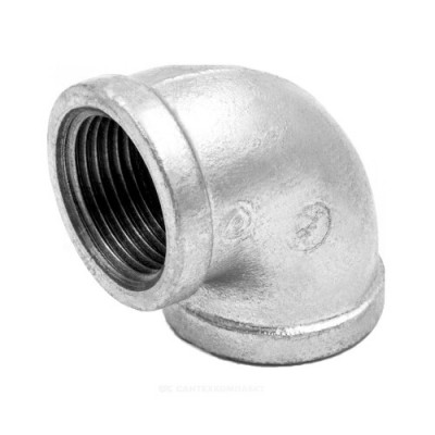 Угольник проходной чугун оц Ду 25 (1") ВР/ВР Fittex PLUS