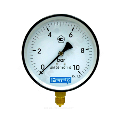Манометр ДМ02-160 радиальный Дк160мм 0-6 кгс/см2 М20х1,5 Метер