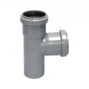 Тройник PP-H серый Дн 110х110х87гр б/нап в/к VALFEX 24110110 Тройник PP-H серый Дн 110х110х87гр б/нап в/к VALFEX 24110110