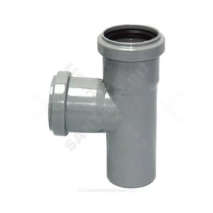 Тройник PP-H серый Дн 110х110х87гр б/нап в/к VALFEX 24110110 Тройник PP-H серый Дн 110х110х87гр б/нап в/к VALFEX 24110110