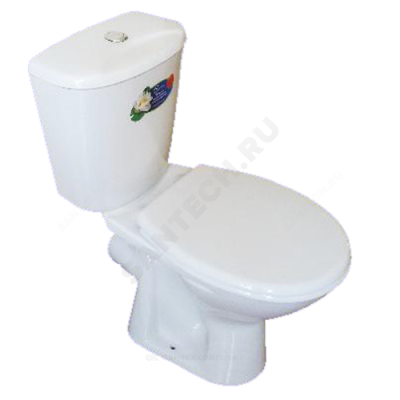 Унитаз-компакт Универсал (М) белый нижний подвод горизонт/выпуск 1/реж полипропилен Лобненский стройфарфор 10/1/5/3-36