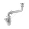 Сифон для умывальника/мойки бутылочный 1 1/2"x40 со смещенным сливом выпуск с нержавеющей решёткой D=70мм Орио К-4003 Сифон для умывальника/мойки бутылочный 1 1/2"x40 со смещенным сливом выпуск с нержавеющей решёткой D=70мм Орио К-4003